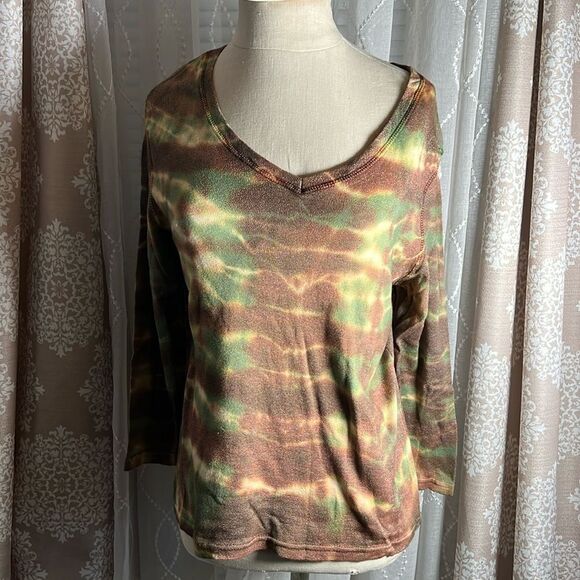O.Y.B Multicolor V-Neck Long Sleeve Top – Size 3 - Picture 1 of 8